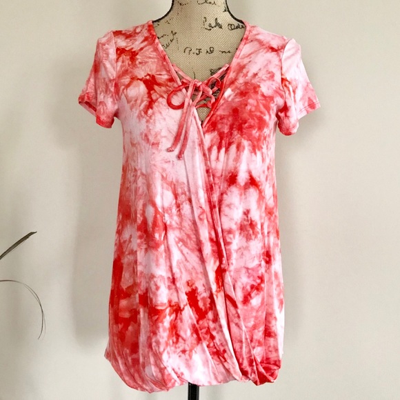 Orange tie dye infinity top - Picture 5 of 6